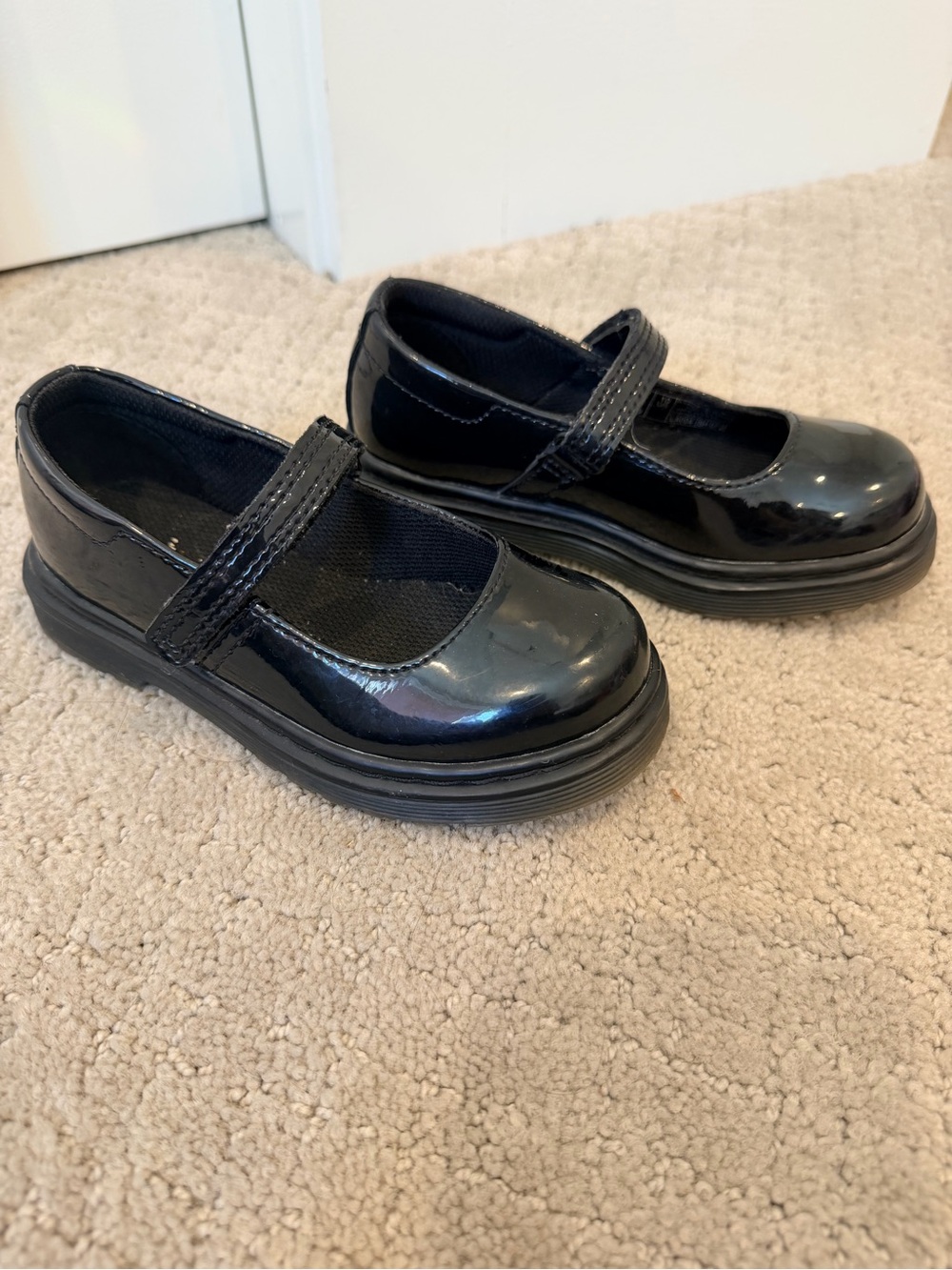 Dr. Martens Kids Black Patent Mary Jane Shoes